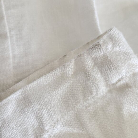 Eileen Fisher 100% Linen White Wide Leg Pants Women Medium Side Zip 34x27" - Picture 12 of 16